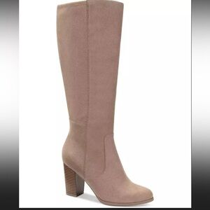 Style & Co. Knee-High Block Heel Boots in Taupe